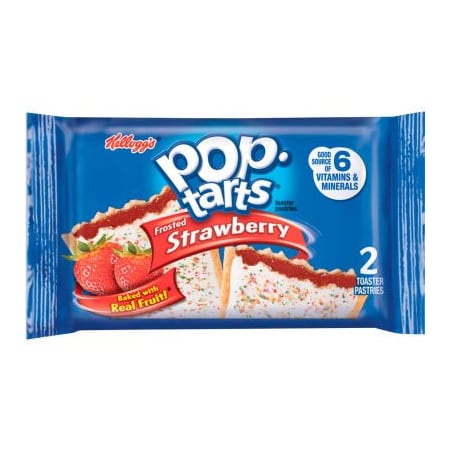 Kelloggs Pop Tarts, Frosted Strawberry, 3.67 oz., 2/Pack, 6 Packs/Box 3800031732